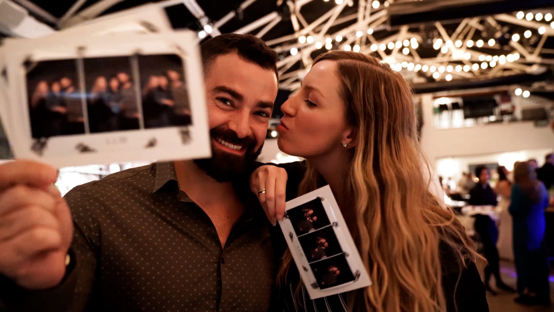 Wedding photo booth hire for a Kingscote Barn reception