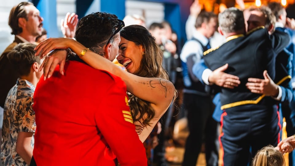 Couple enjoying the DJ set