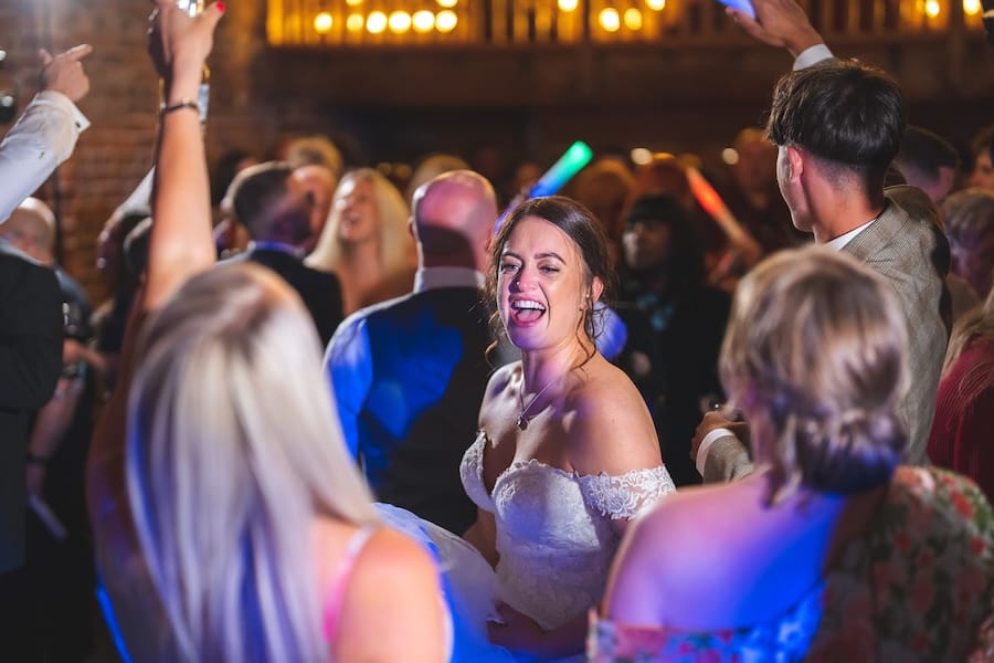 Bride taking centre stage on the dancefloor