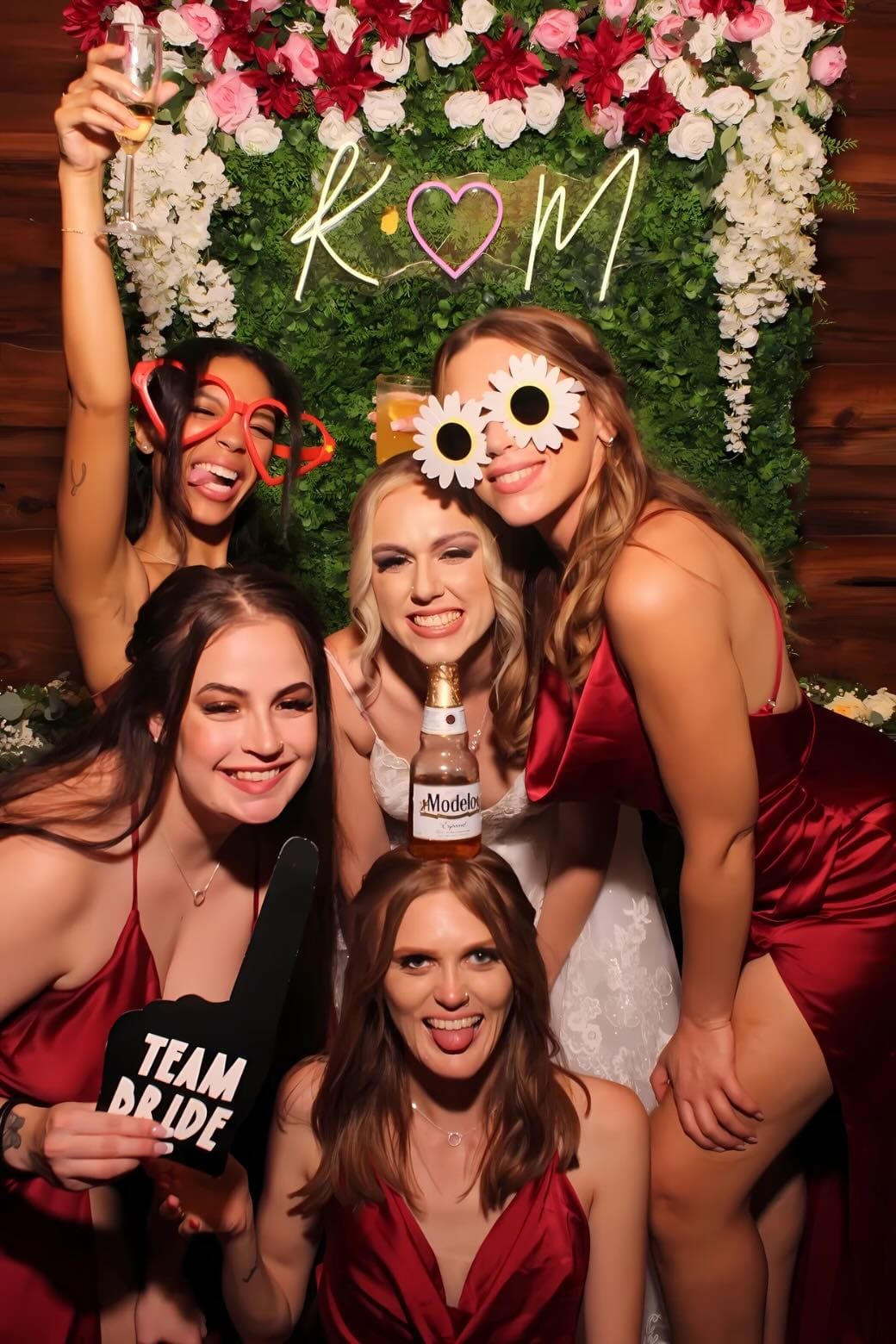 Wedding photo booth in Swindon going down well with guests