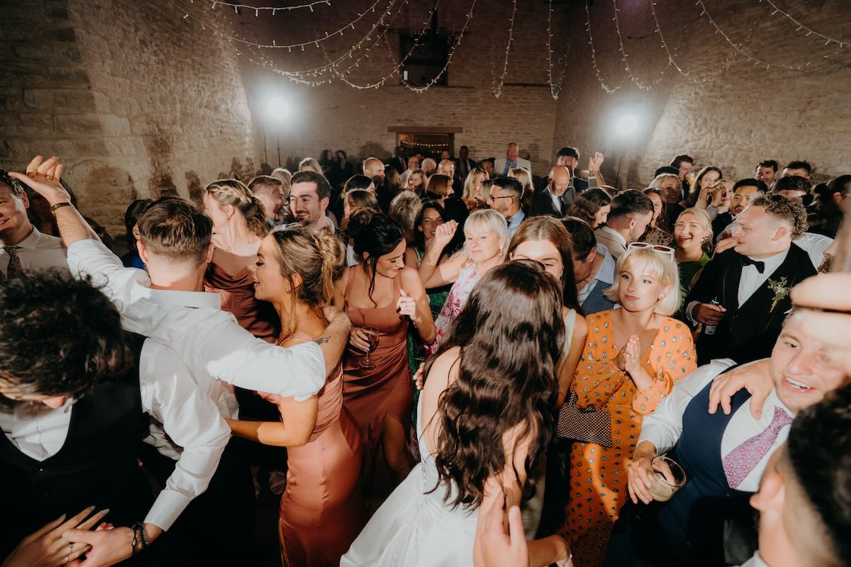 EKOM DJ booth setup for a Gloucestershire wedding